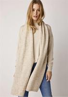 Summum Woman Scarf soft wool elastane Knit, Ivory Melange