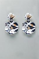 Bow19 Details Flower Twin Earrings Silver