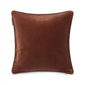 Lexington Quilted Cotton Velvet Pillow Cover, Rustic Brown