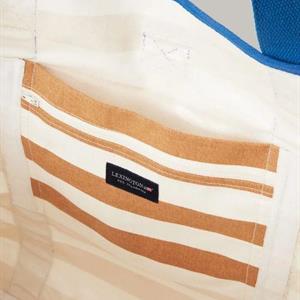 Lexington Madison Organic Cotton Family Beach Bag, Beige/White Stripe