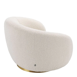 Eichholtz Swivel Chair Brice, Boucle Cream