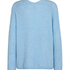 Mos Mosh Thora V-Neck Knit, Clear Sky