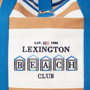 Lexington Madison Organic Cotton Family Beach Bag, Beige/White Stripe