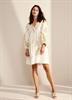 Summum Woman Dress Gold Embroidery Cotton, Off White