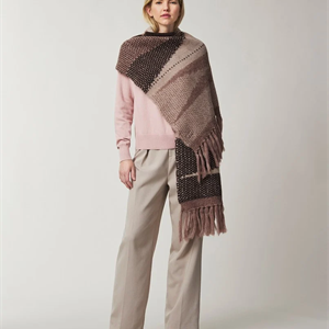 Lexington Aberdeen Alpaca Blend Knitted Scarf, Beige Multi