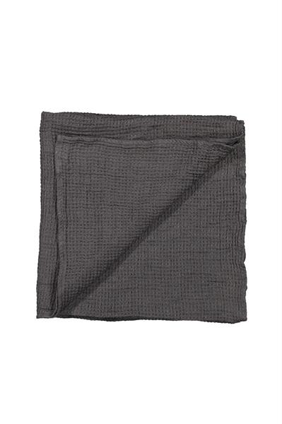Balmuir Capri linen waffle towel, 45 x 100 cm, grey