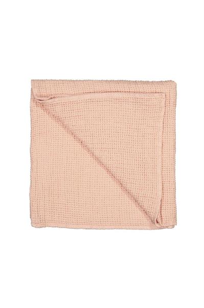 Balmuir Capri linen waffle towel, 70 x 140 cm, Blush