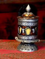Tibetansk bordbønnehjul med bønnerull  (kr 500)