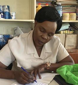 Kibera Nursary School - headmaster madame Beatrice