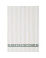 Lexington Cotton Terry Logo Kitchen Towel, Lt Beige/White