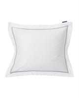 Lexington White/Gray Sateen Star Framed Pillowcase, 50 x 60 cm