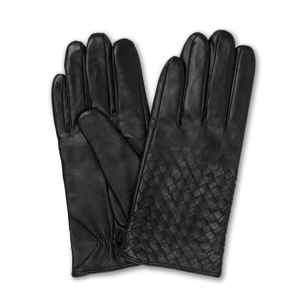 Day Leather Braid Glove, Black