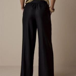 Summum Woman Trousers Linen Blend, Black