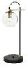 Bordslampa Perla glas/silver/svart Hallbergs