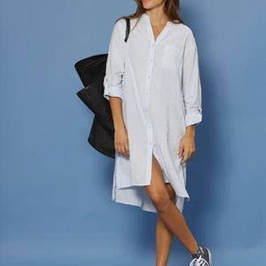 Blue Madelyn Shirt Dress, Shades of Blue
