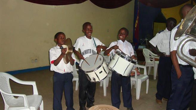 Young percussion section