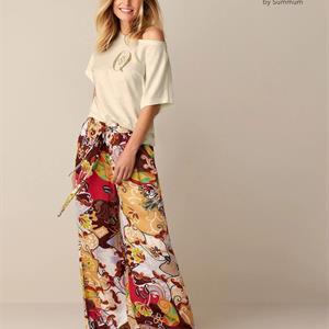 Summum Woman Linen blend off-the-shoulder top–Quinty By Summum