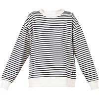 Blue Demi Striped Blouse, Milk/New Navy