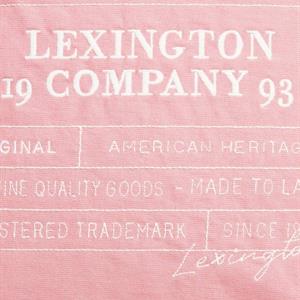 Lexington Logo Canvas Pillow Cover In Cotton, Pink/White