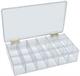 CLEAR STYRENE BOX,18COMPARTMNT