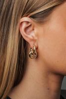 Bow19 Details Gold Knot Earring