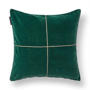 Lexington Wrapped velvet pillow cover, Green/Beige