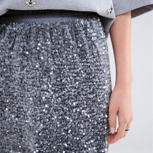 Summum Woman Skirt Sequins, Cloud