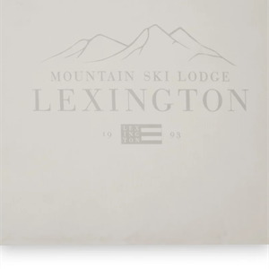 Lexington Printed Organic Cotton Poplin Pillowcase, White/ Light Gray