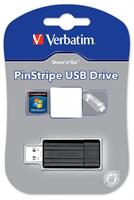 Minnepenn USB 64GB Verbatim PinStripe svart