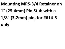 "MRS 3/4 PIN STUB MOUNT, 1"""