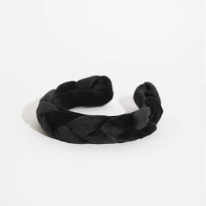 Gauhar Headband Helsinki Atelier Braided Velvet, Black