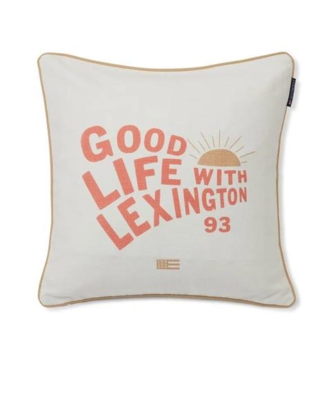 Lexington Good Life Printed Cotton Canvas Pillow Cover