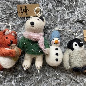 Snögubbe Tovat julhänge Afroart