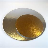 Kakebrett rund gull/sølv, 20cm 3stk FC