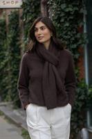 Original Story Karlee long sleeve Sweater, Dark Chocolate