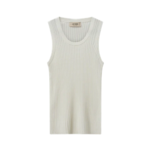 Mos Mosh Relena Rib Knit Tank Top, Ecru