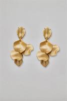 Bow19 Details Leaf Earrings Gold