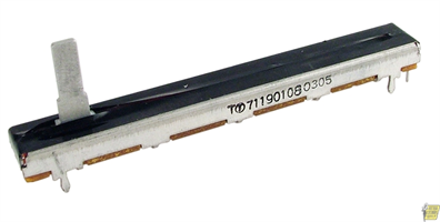 Skyvepotensiometer 10KA 75x9mm VERSAMIX TAP15x4mm