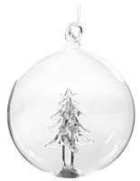 Shishi Glass ball w/clear tree inside 8cm