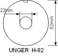 Mått på hålskiva UNGER H-82