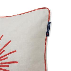 Lexington Sun Embroidered Cotton Canvas Pillow Cover