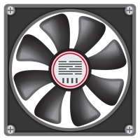 VIFTE 90X90 12VDC 0,41 AVC, BRUKT (VIF01)