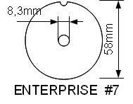 Mått på kvarnskiva ENTERPRISE #7