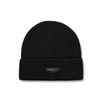 Day Logo Patch Knit Hat, Black