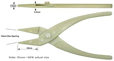 NYLON PLIERS, FLAT JAWS,EA