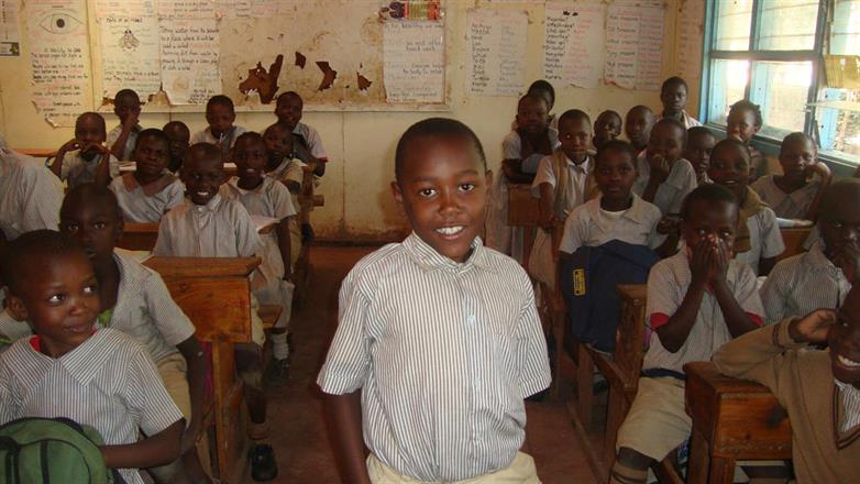 Arnold Sumba in his class