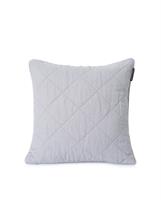 Lexington Quilted Linen/Viscose Pillow Cover, Gray