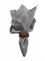 Balmuir Linen Napkin, 45 x 45 cm, Dark grey melange