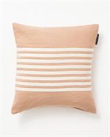 Lexington Embroidery Striped Pillow Cover In Linen Blend, Beige/Off White
