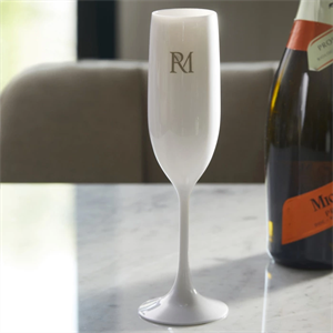 Riviera Maison RM Monogram Outdoor Bubbles Glass, White